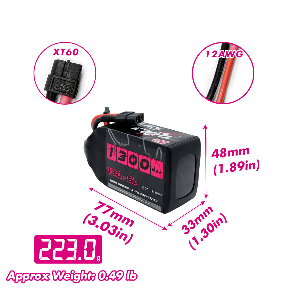 2 Buah Baterai Lipo CNHL 6S 22 - Fpv Drone Bag ulasan dan harga